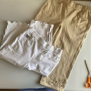 DreamJeannes pull on capris bundle of 2